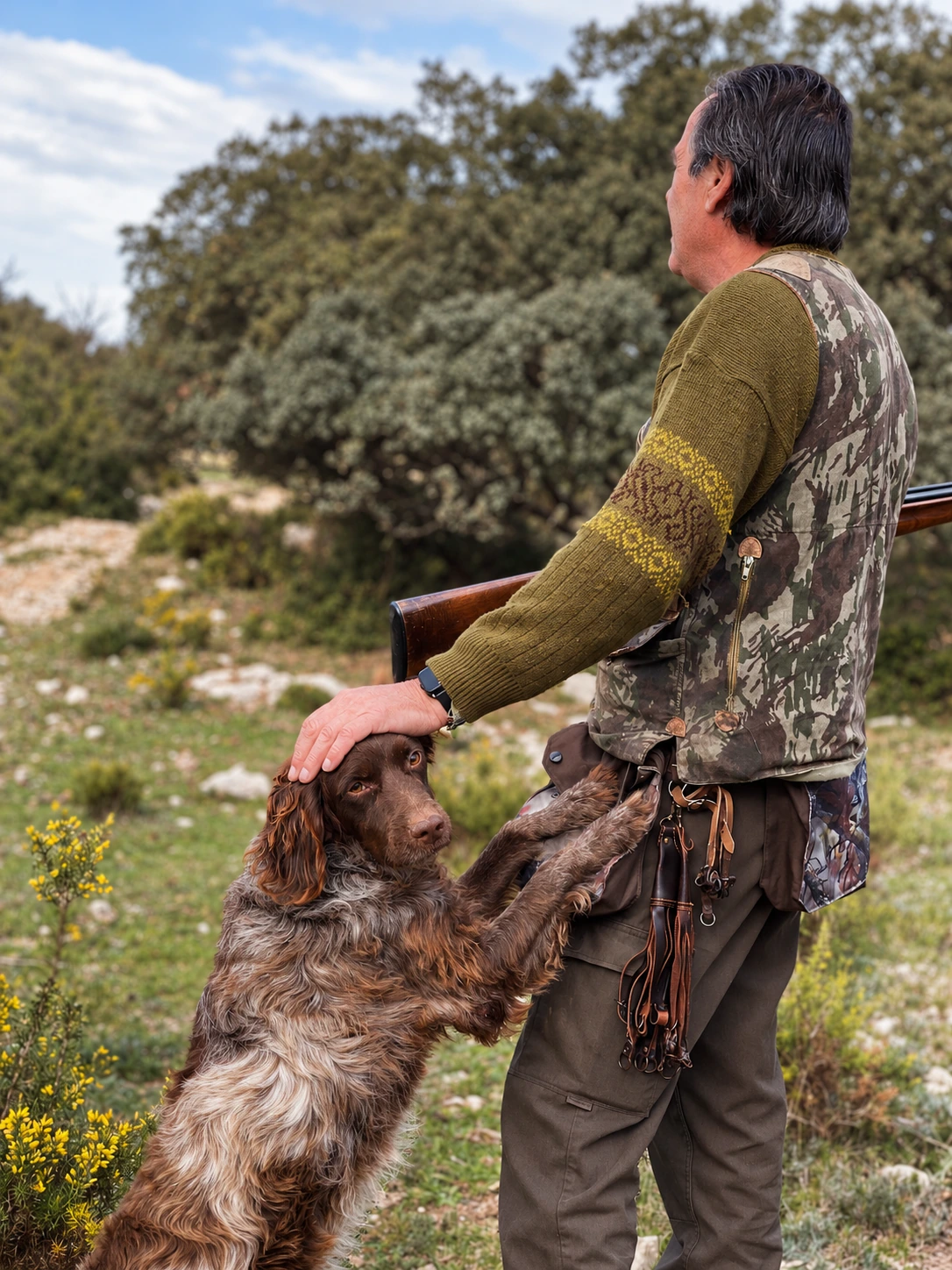 Guide et chien d’arrêt sur le territoire de La Costereta
